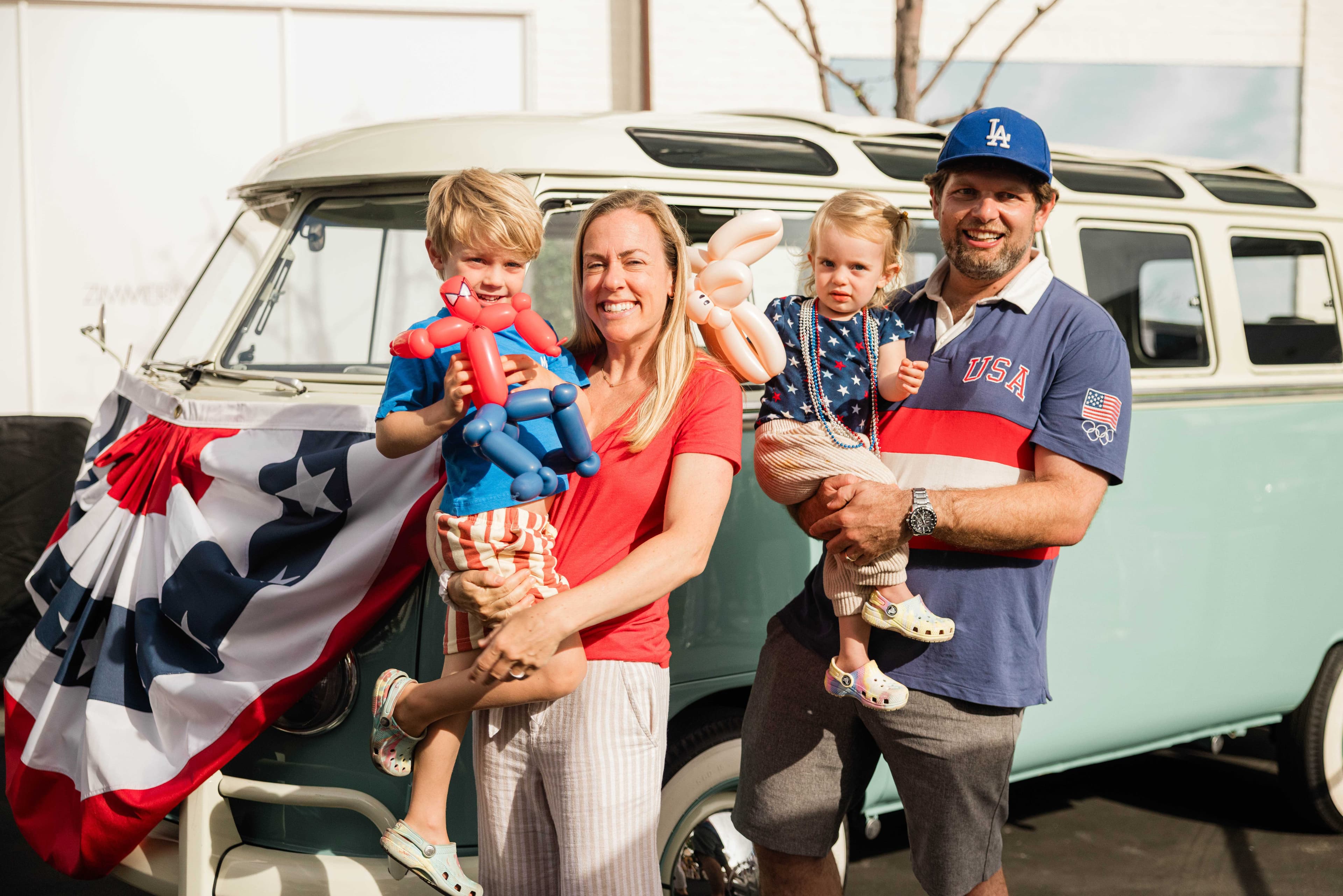 A family celebrating together at Palisades Village